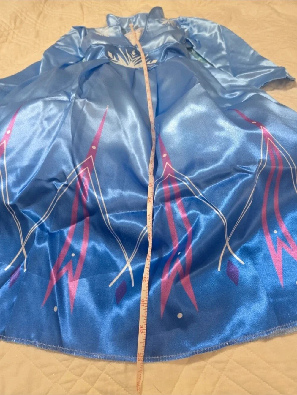 Girls 8 Light Blue Frozen Princess Costume Dress with Snowflake Accents